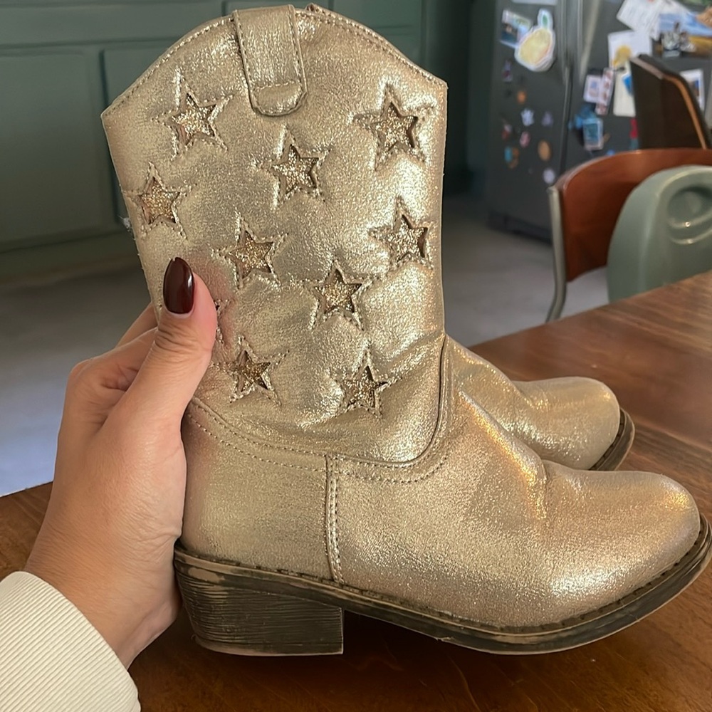 Nicole Miller Sparkle Star Boots Sz 12